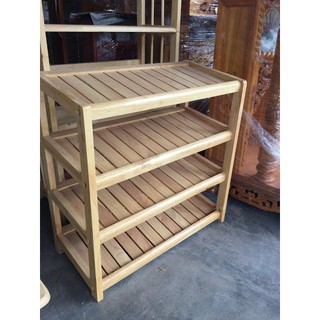 Kệ dép gỗ, 4 tầng ngang 60cm