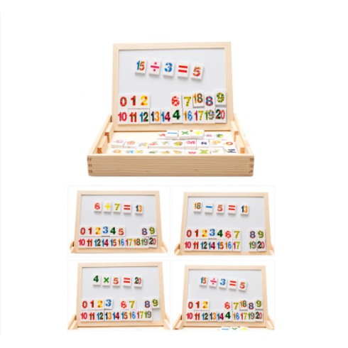 Hộp bảng từ gỗ xếp hình cho bé sáng tạo có nam châm bộ xếp hình vui nhộn đa năng cho bé