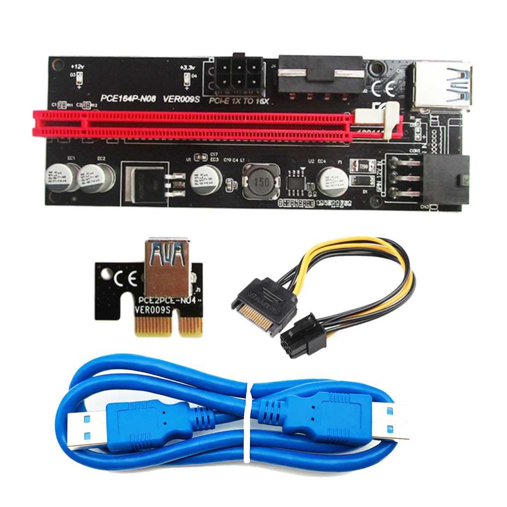 Thẻ đồ họa PCI-E Riser 009S 16X cổng USB 3.0 dành riêng cho bộ điều hợp cáp mở rộng PCIE chất lượng cao -dc4519