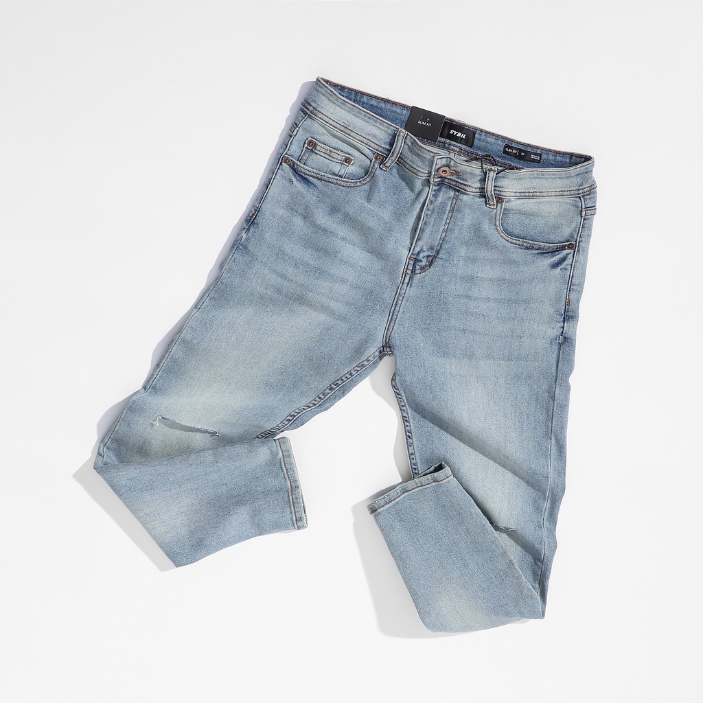 Quần jean rách gối nam