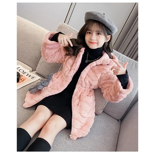 Áo khoác lông mịn bé gái size 16-42kg AK04