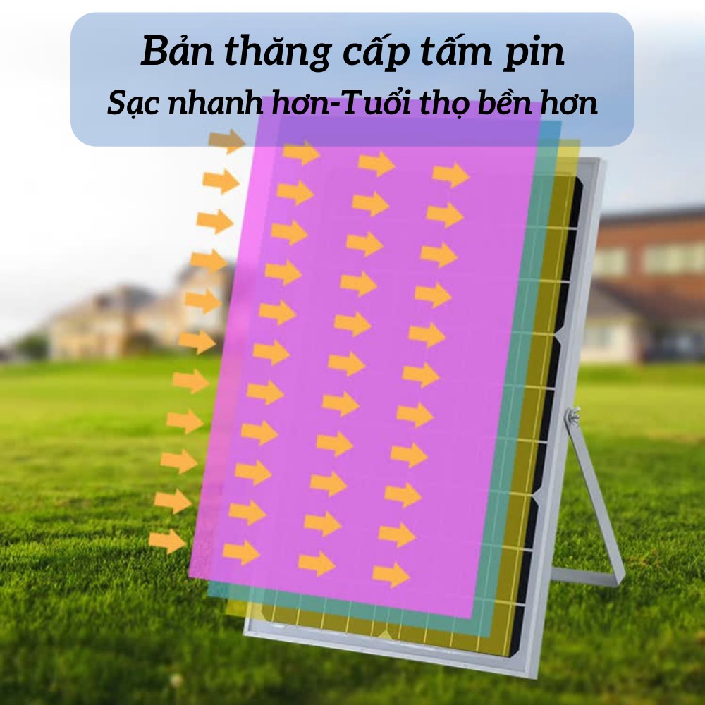 Đèn năng lượng mặt trời, đèn pha năng lượng chiếu sáng sân vườn 85W ATILA SHOP