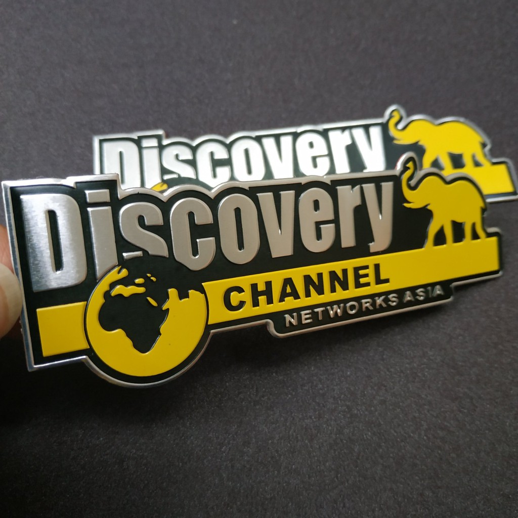 Tem nhôm dán xe Discovery 12x3.5cm