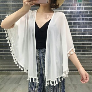 Áo khoác voan đi biển