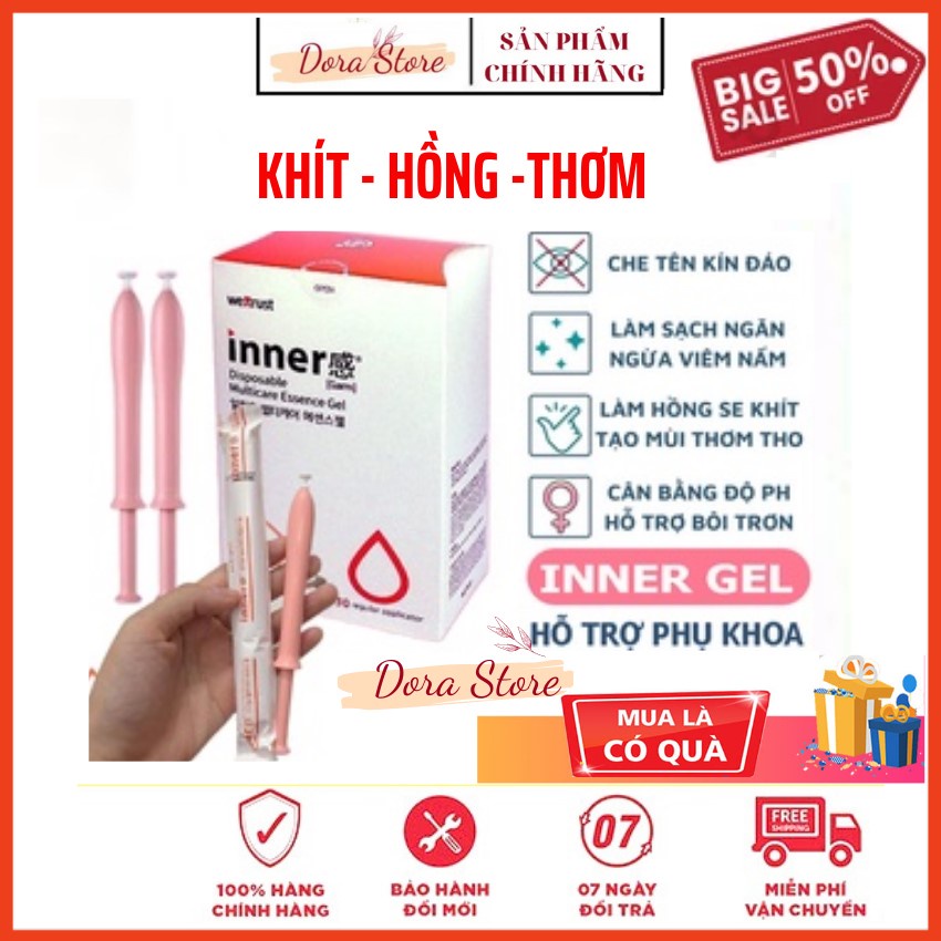 Gel phụ khoa - Đũa Thần Inner Gel Chính Hãng Se Khít Làm Hồng Vùng Kín Dung Dịch Vệ Sinh Phụ Nữ Số 1 Hàn Quốc