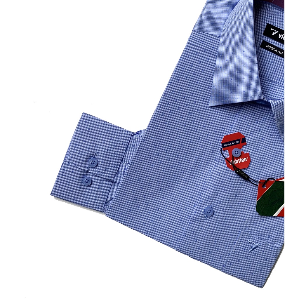 Áo Sơ Mi Dài Tay Dáng Regular- Vạt Ngang Vĩnh Tiến G068