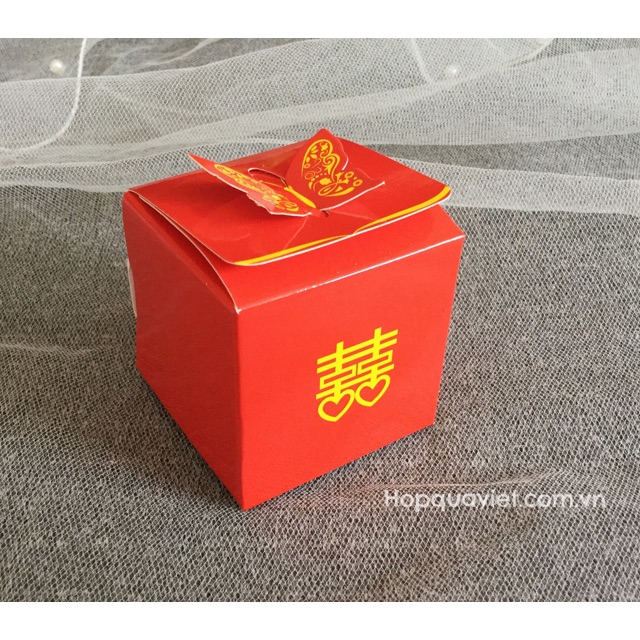 Set 100 hộp quà cưới chữ hỉ