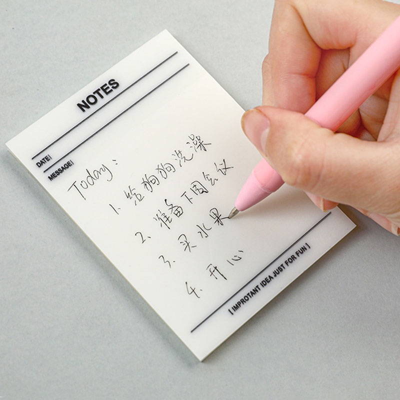 Set 50 Tờ Giấy Ghi Chú Trong Suốt Tiện Dụng