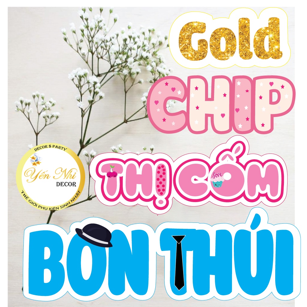 Tên bé để bàn trang trí sinh nhật, thôi nôi cho bé trai, bé gái đẹp rẻ, YẾN NHI SHOP