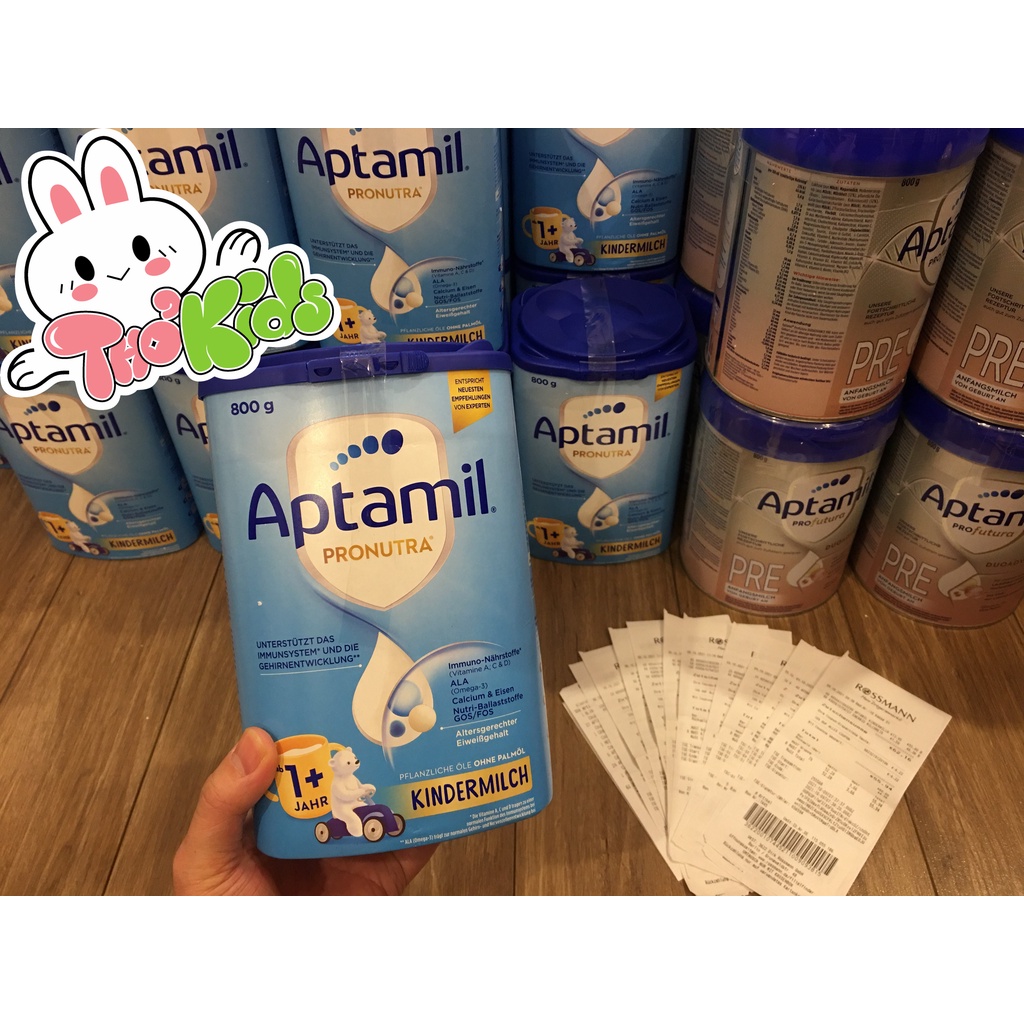 Sữa Aptamil Kindermilch 1+ và 2+ , Loại 800g - Aptamil Đức Hàng Nội Địa