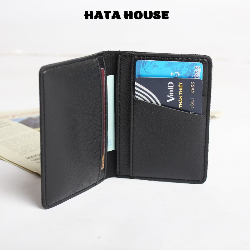 Ví Mini Nam Nữ,Công Sở Để Thẻ ATM Card Visit Tiền Mặt,da tổng hợp-HATA HOUSE