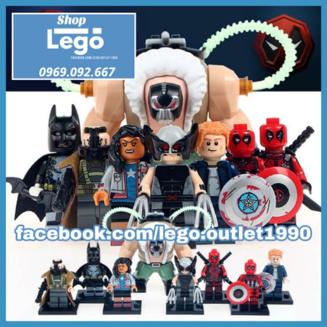 Xếp hình Siêu anh hùng Marvel, X-men, DC Comics Bane Lego Minifigures POGO pg8093