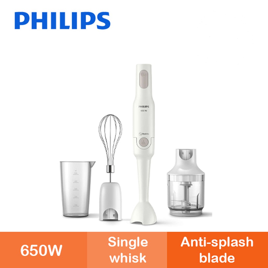 Máy Xay Đa Năng Cầm Tay Philips HR2533 - công suất 650w xay thịt , đánh trứng , xay sinh tố , xay đồ ăn dặm tiện lợi