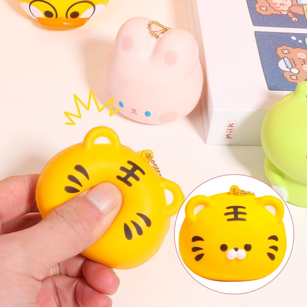 Gigi Jiji Đồ chơi giải nén móc khóa heo mềm dễ thương Đồ chơi giải nén thoải mái và hồi phục chậm