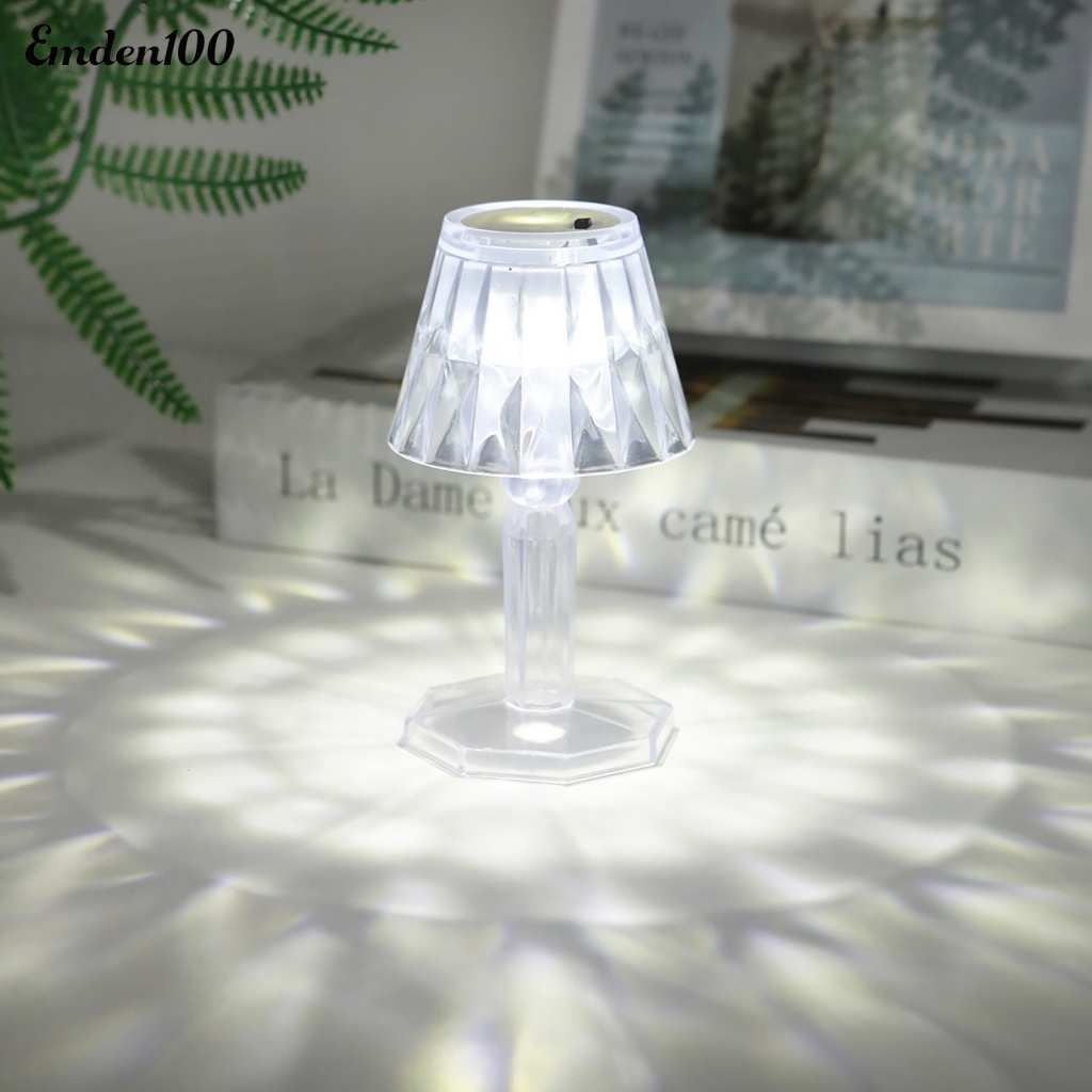 [EMDN] Đèn Ngủ LED Pha Lê Để Bàn Ánh Sáng Ban Đêm Dịch Vụ Dài