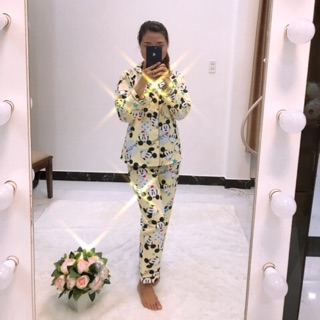 Pizama kate thái loại 1, tay dài quần dài.