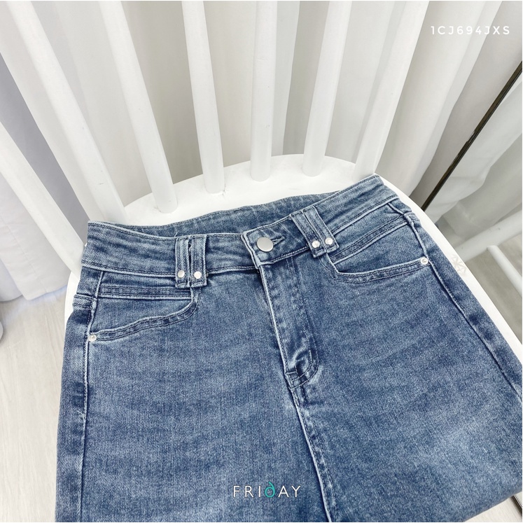 Quần jean M ôm cho nữ trơn hoạ tiêt cut gấu chất jean mềm đẹp mã 1CJ604J Friday