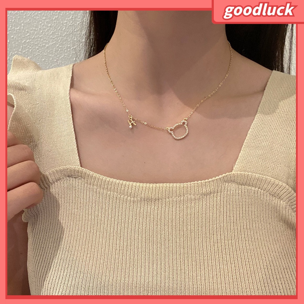 Vòng cổ Mặt Hình Chữ Cái Hoạt Hình Dễ Thương Có Thể Điều Chỉnh