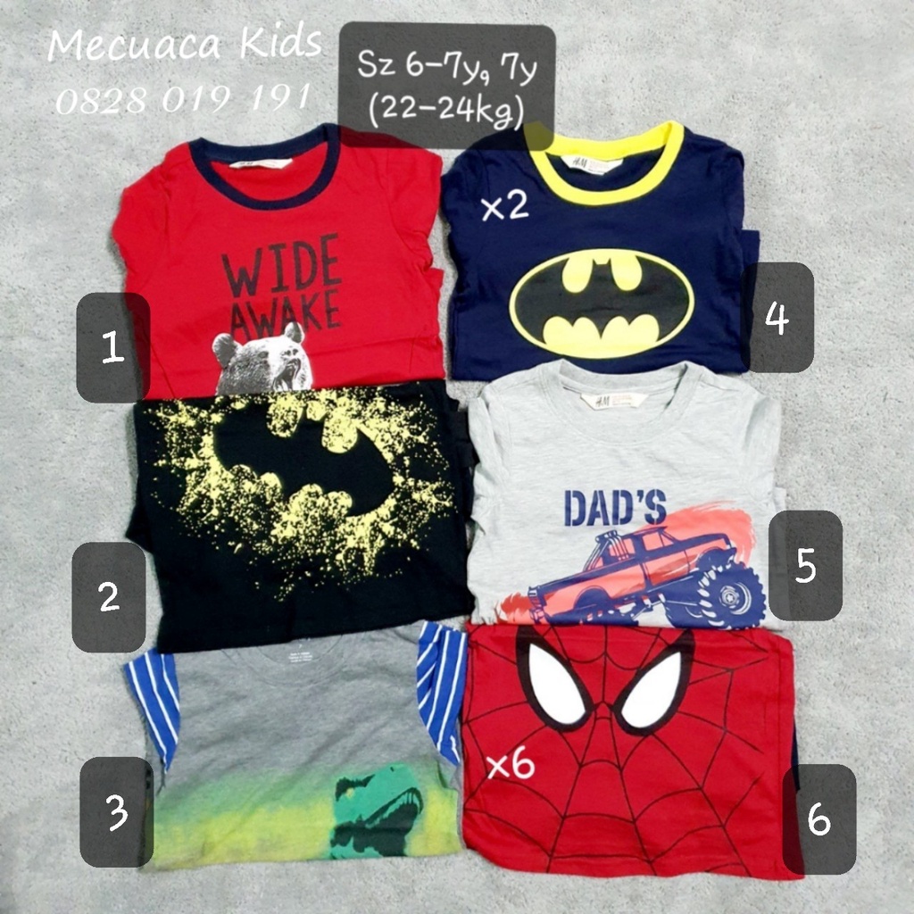 [2-8y] Áo cotton dài tay thu đông nhiều mẫu người nhện, batman, cá mập, ... cho bé trai