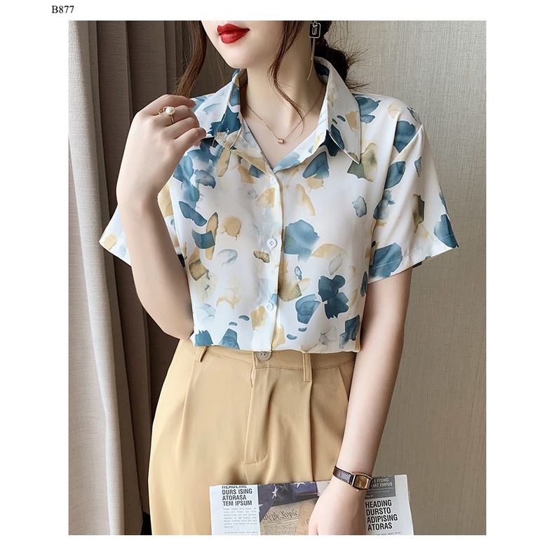 Áo Sơ Mi họa tiết tay ngắn- B877 | BigBuy360 - bigbuy360.vn
