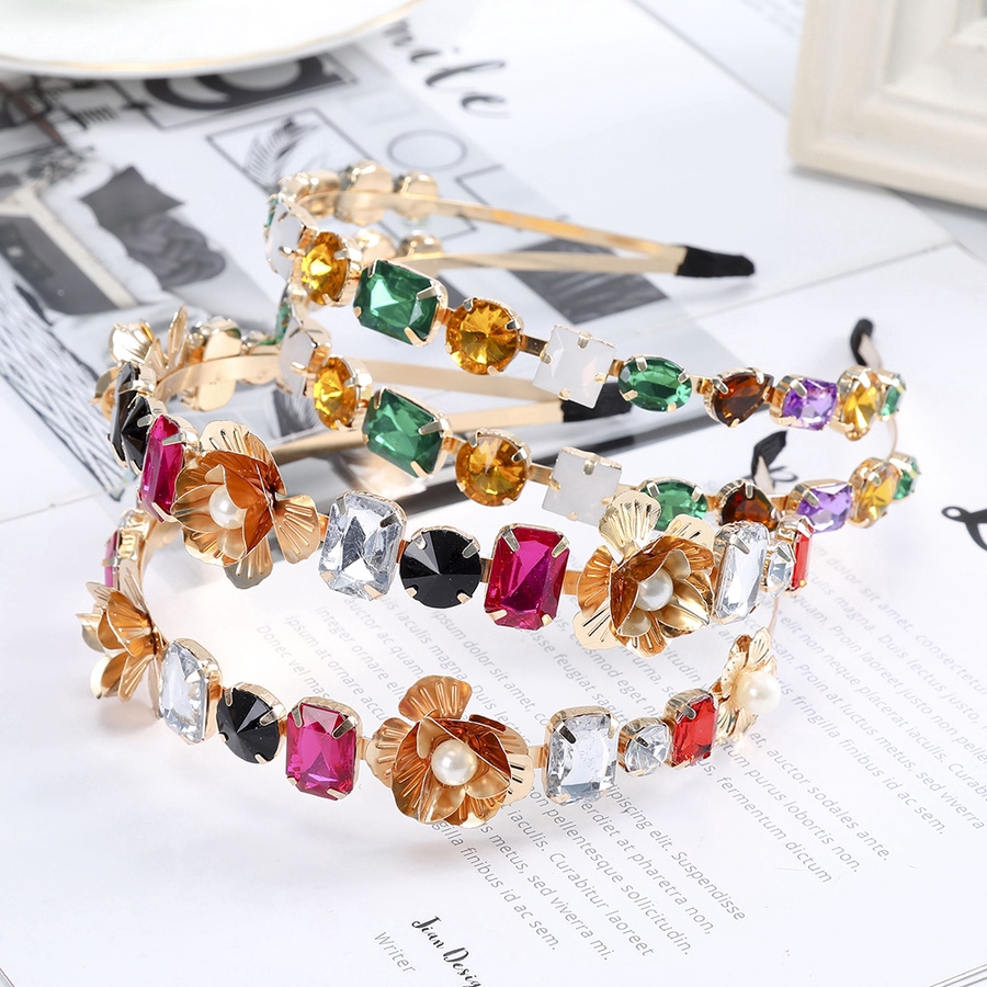 Băng Đô Kim Loại Đính Đá Xinh Xắn Cho Nữ