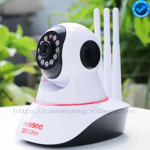 Camera wifi Yoosee 3 râu 5.0mpx xoay 360 độ, hỗ trợ xem đêm có màu, đàm thoại 2 chiều, bảo hành trong vòng 12 tháng | BigBuy360 - bigbuy360.vn