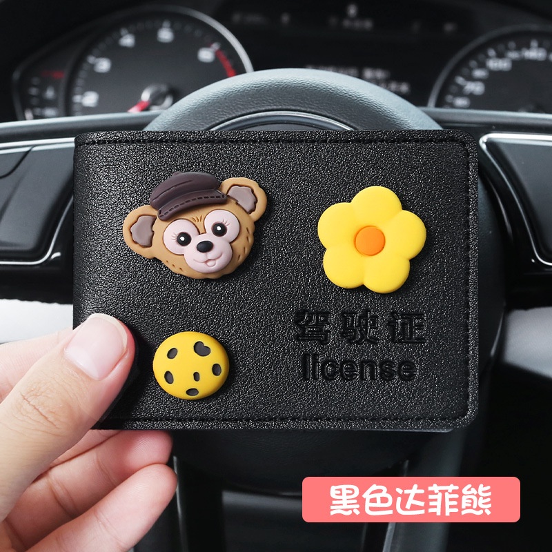Ví Da Đựng Bằng Lái Xe in Họa Tiết Hoạt Hình Dễ Thương Sáng Tạo Cho Nữ