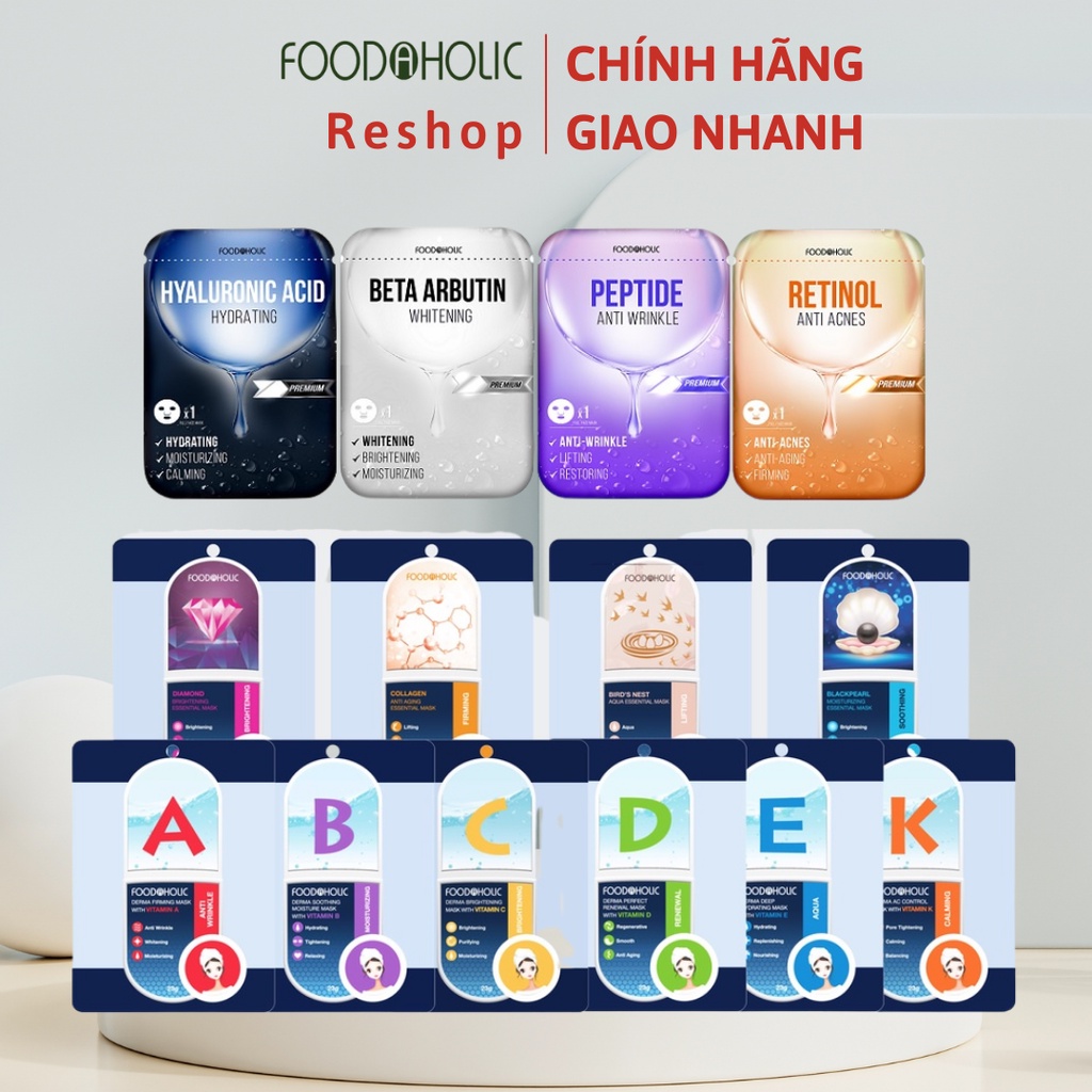 Mặt Nạ Giấy Chăm Sóc Da Toàn Diện Foodaholic Mask 23g