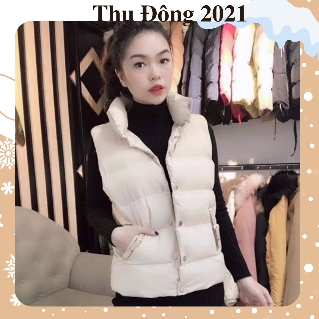 Áo phao nữ hàn quốc, áo khoác ghi lê nữ cao cấp dễ mặc dễ phối đồ giữ ấm rất tốt hàng quảng châu loại 1