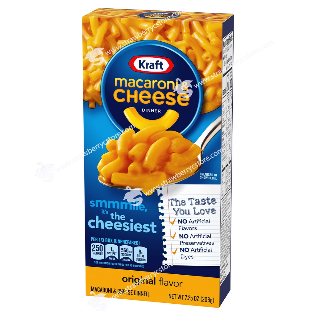 Nui Phô Mai Kraft Original Mac N Cheese Macaroni & Cheese Dinner, Hộp 206g