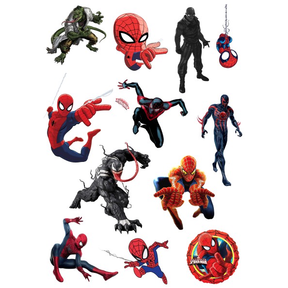 Bộ 70 Hình dán STICKER SPIDER MAN, dán laptop, dán xe...