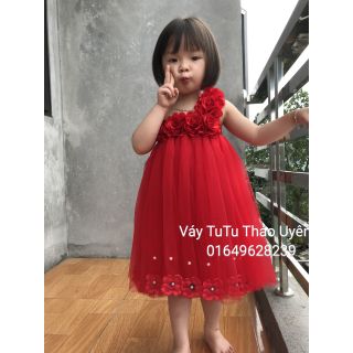 Freeship 99k toàn quốc_,Đầm công chúa cao cấp màu đỏ