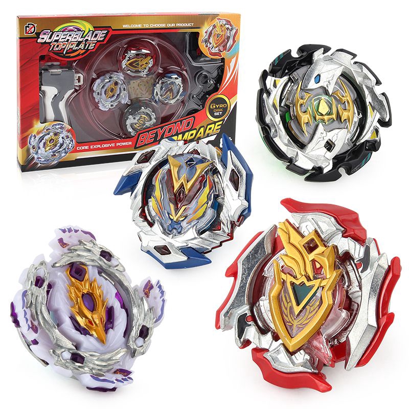 [Ready Stock] Bộ con quay Beyblade 4 trong 1 dùng làm quà Giáng Sinh cho trẻ New