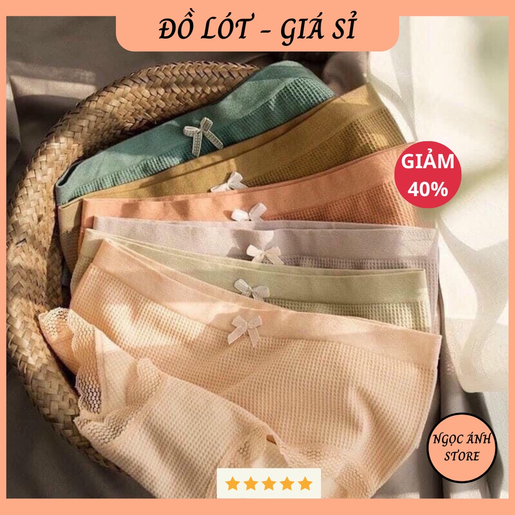 Quần Lót Nữ Cotton Thông Hơi Co Giãn 4 Chiều Sợi Bông Viền Ren Cao Cấp 3312 đủ màu