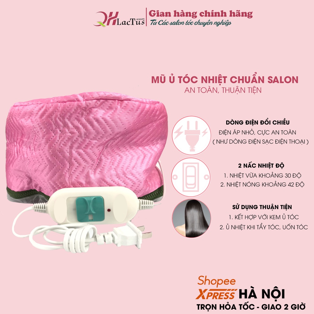 Mũ ủ tóc nhiệt tại nhà QH Lactus season mũ hấp tóc chuẩn salon