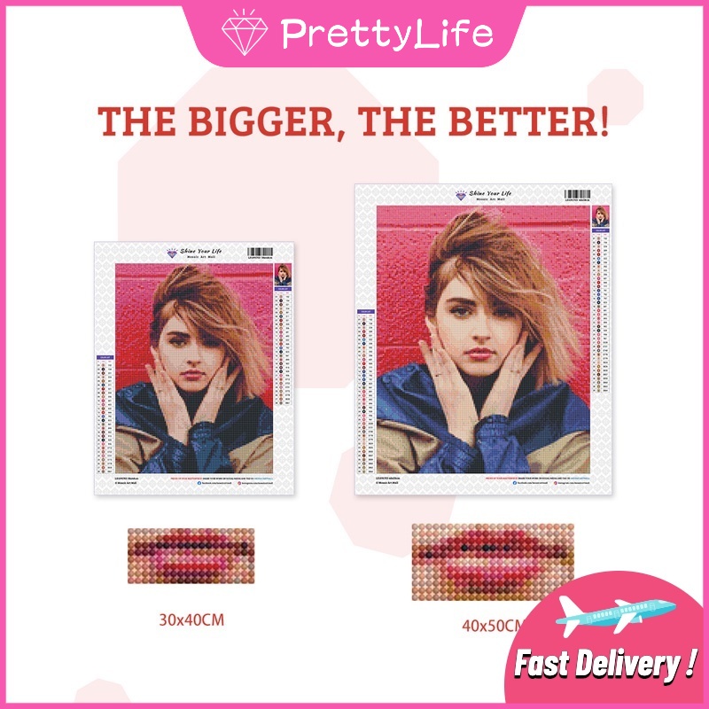 Bộ Tranh Đính Đá Diy Hình Lâu Đài / Vuông Phản Quang Kích Thước 30x40cm