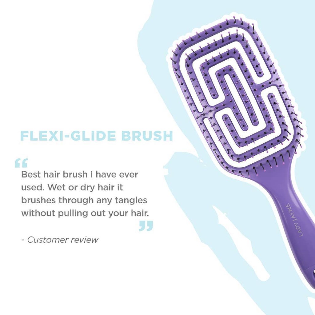 Lược gỡ rối tóc cho bé và người lớn chống tóc gãy rụng xơ chẻ - Detangling brush LADY JAYNE (Số 1 ở Úc)huh