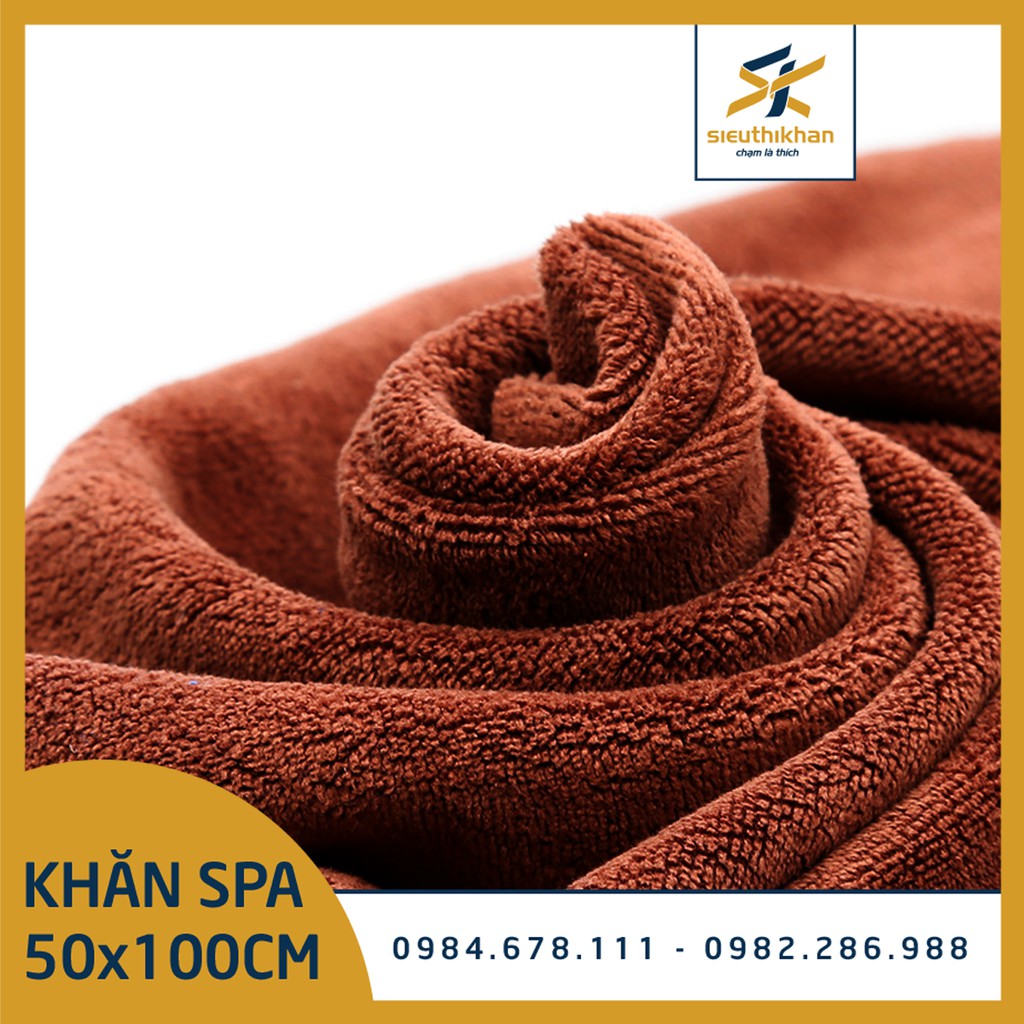 Khăn tắm, khăn đắp body cỡ trung 50x100cm cho spa, khăn mềm, hút nước và nhanh khô | SIÊU THỊ KHĂN