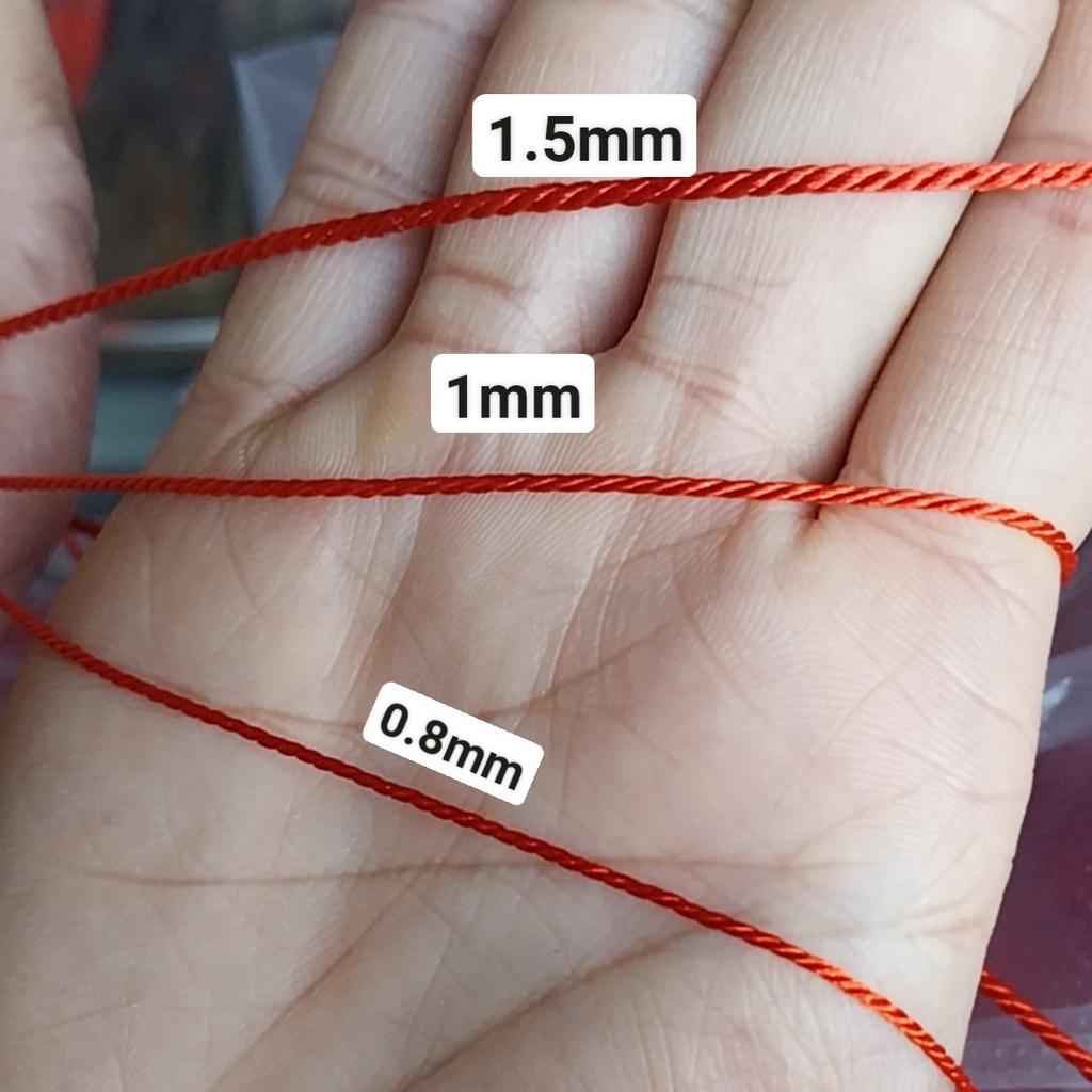 5-20met dây dù sợi se size 0.8mm - 1mm- 1.5mm bóng dùng đan vòng tay, thắt vòng tay, vòng cổ may mắn
