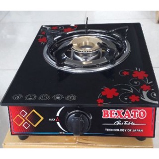 bếp gas mặt kính đơn mâm chia lửa nhôm