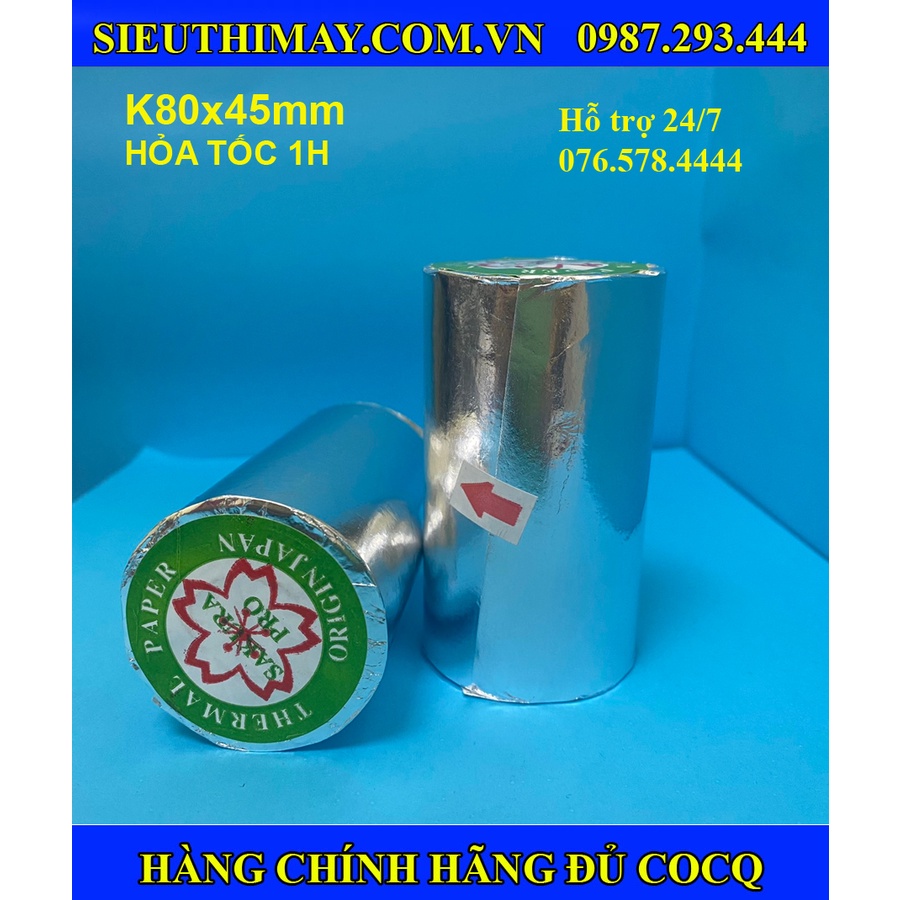 Cuộn giấy in hóa đơn sakura K80x45mm