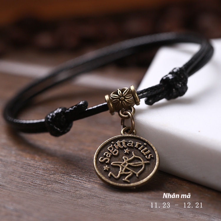 Vòng tay Bella925 vòng tay 12 cung hoàng đạo unisex mật ngữ 12 chòm sao