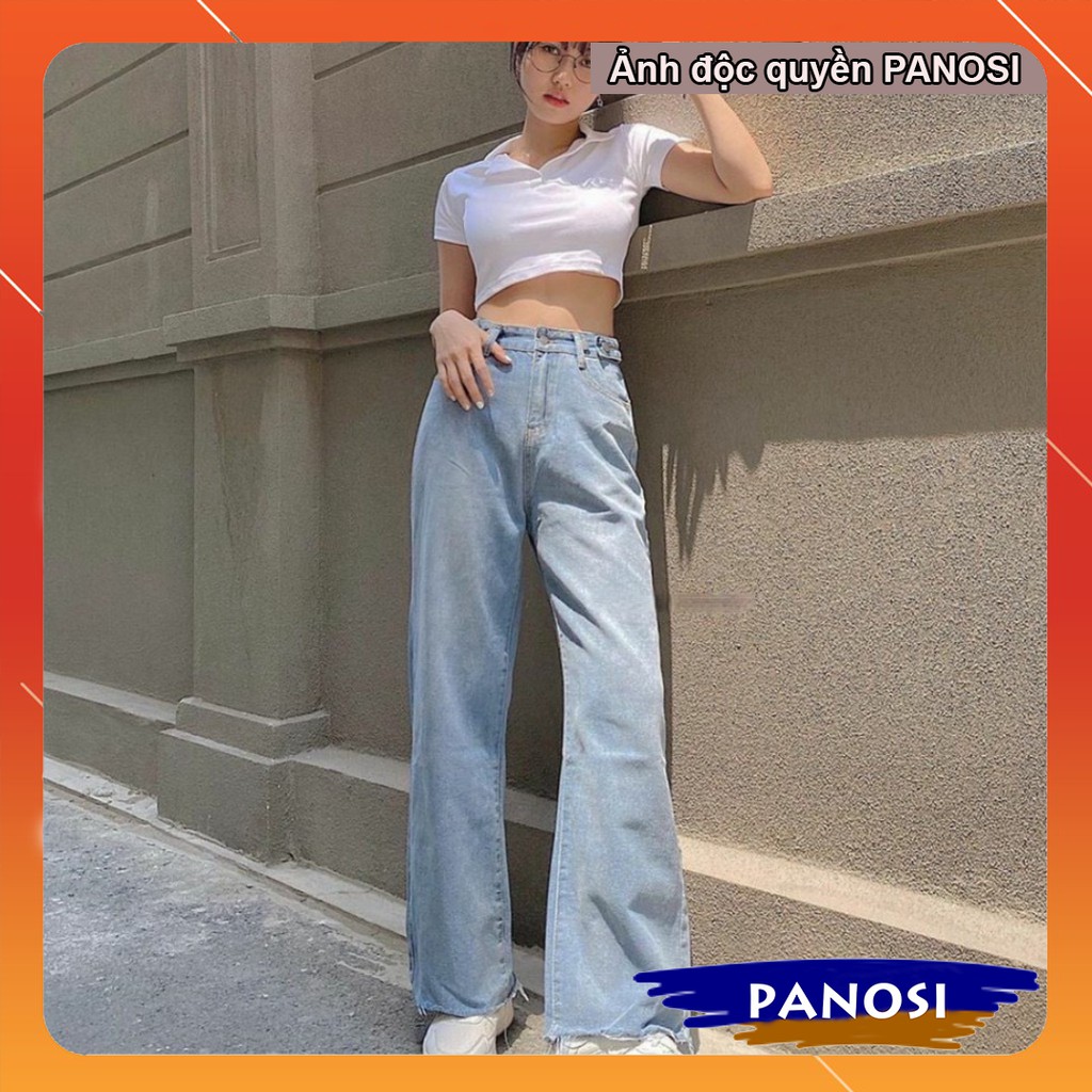 Áo croptop nữ kiểu tay ngắn cổ bẻ dáng ôm xinh xắn PANOSI -  MÃ A396