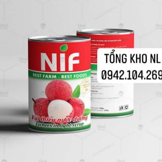 Vải Hộp/ Vải ngâm Nif đóng lon 560gr