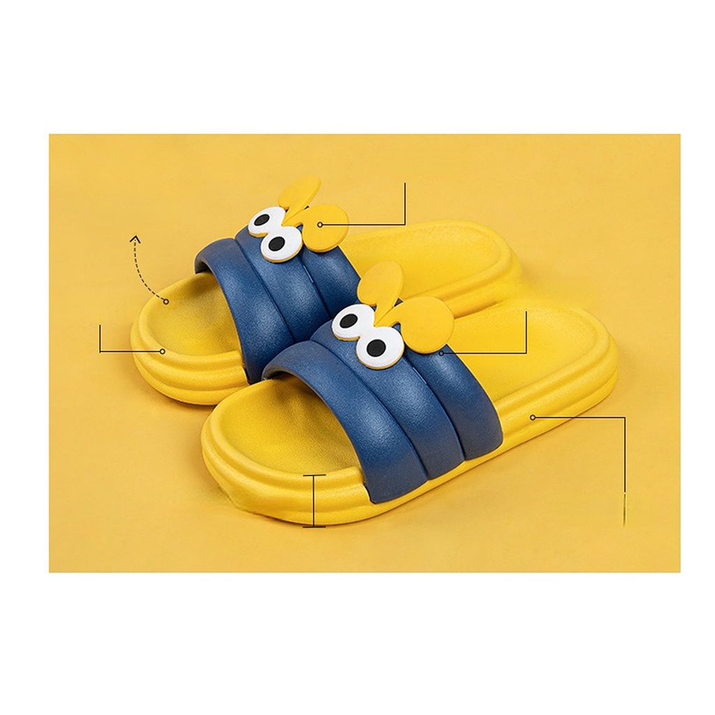 Dép PVC Đi Trong Nhà Chống Mài Mòn Hình Mắt Nhỏ Dễ Thương Cho Cặp Đôi