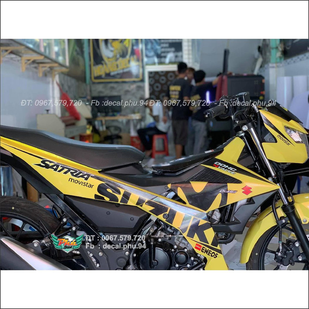 Tem Rời Satria Movistarr vàng đen (J)