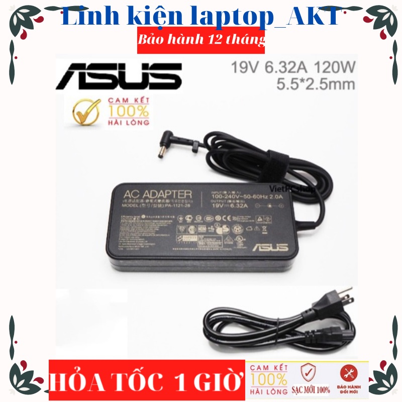 Sạc Laptop Asus 19V- 6.32A- 120-ZIN chân thườngGL551 GL552 GL553 G771 GL752 GL753 FX53 Q535 G551 X550 X580 X750