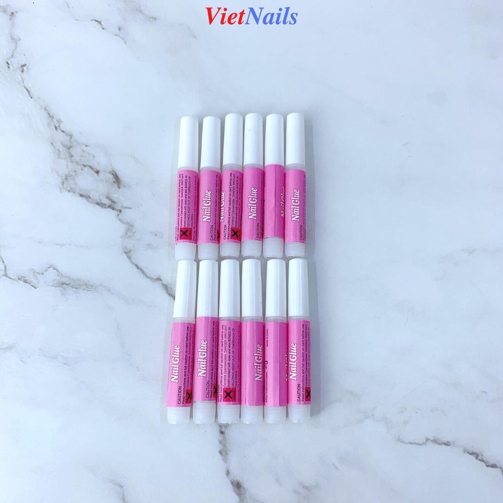 Keo Dán Móng Tay Nail Box Mini Màu Hồng 2g