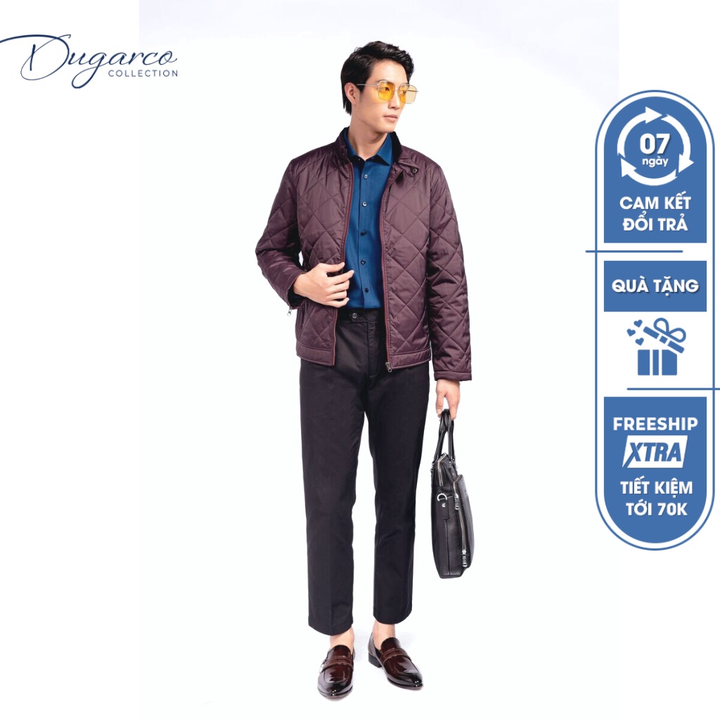 Áo khoác jacket DUGARCO nam hai lớp cao cấp chống thấm nước, giữ ấm tốt 82JM42153