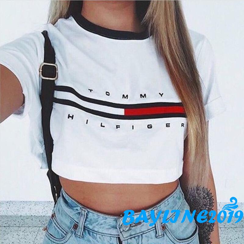 Áo croptop tay ngắn thời trang cho nữ